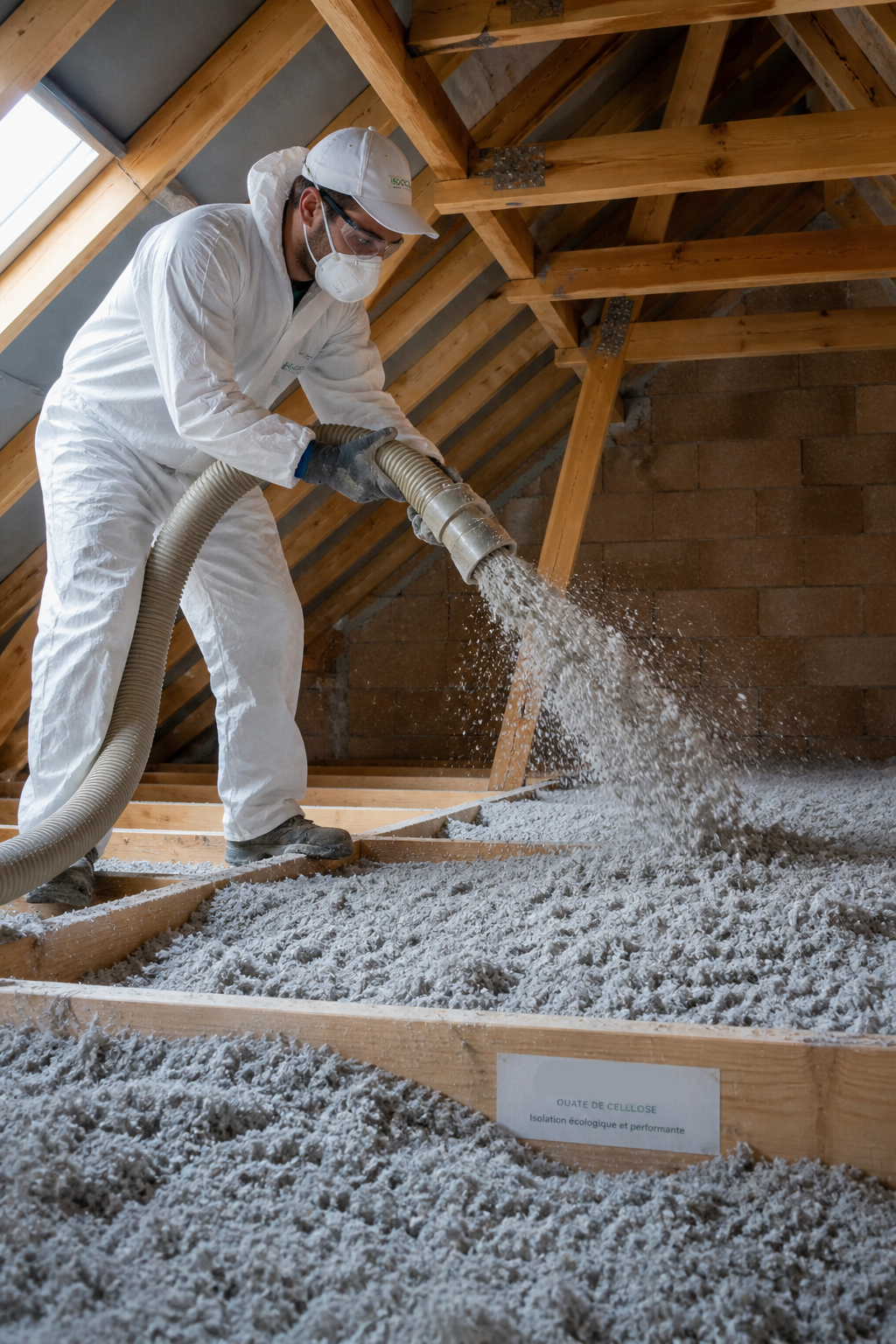 Isolation des combles perdus en ouate de cellulose